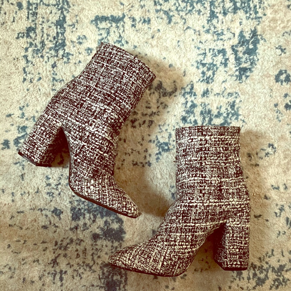 Jessica Simpson Tweed Boots Size 7.5